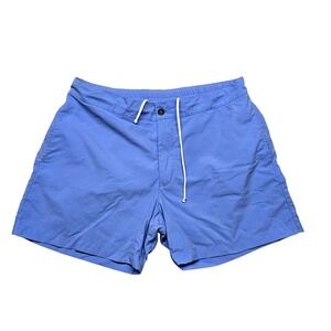 Officine‎ Générale Swim Shorts Mens Large Blue Elastic Waist Polyester Beachwear